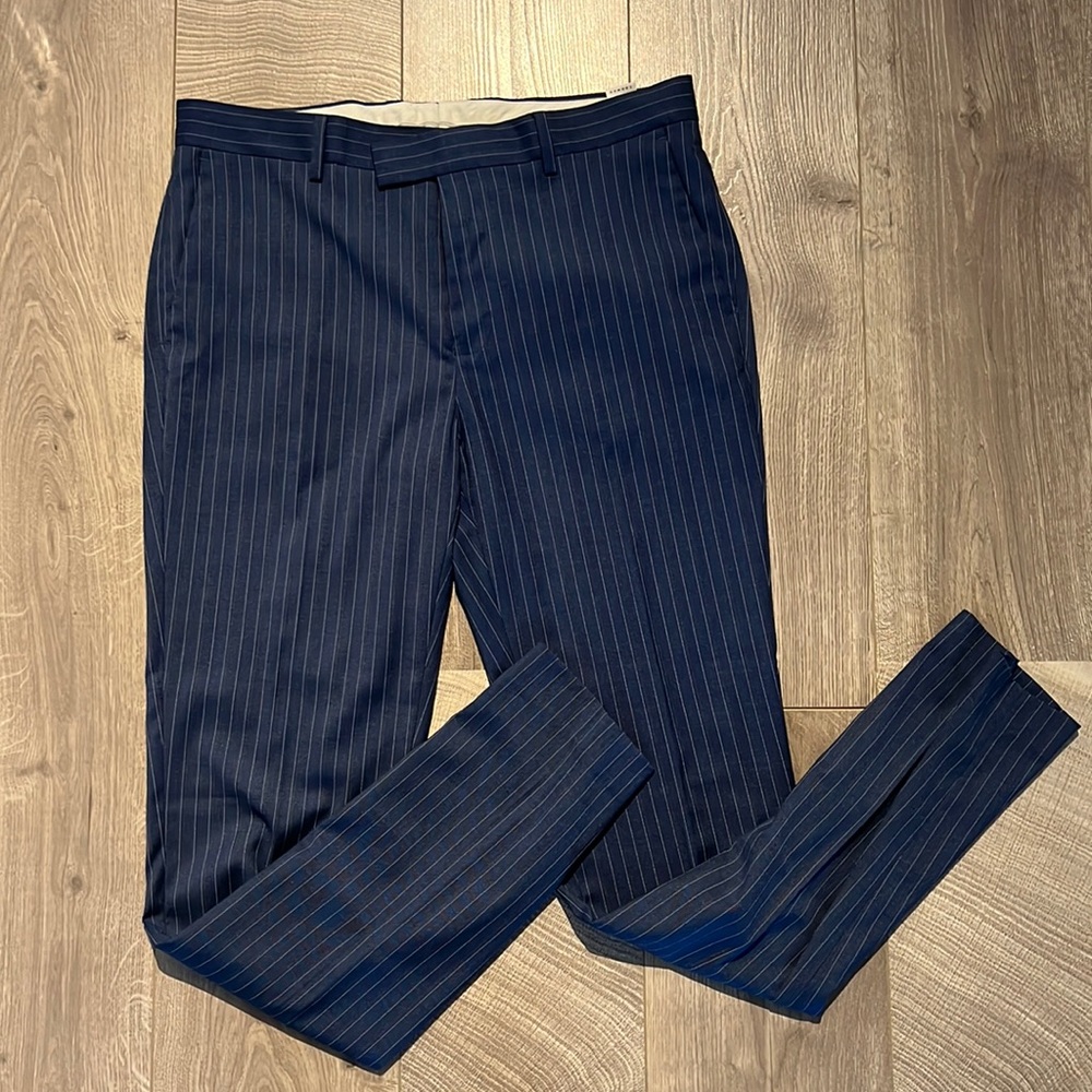Top man pinstripe dress pant slim leg